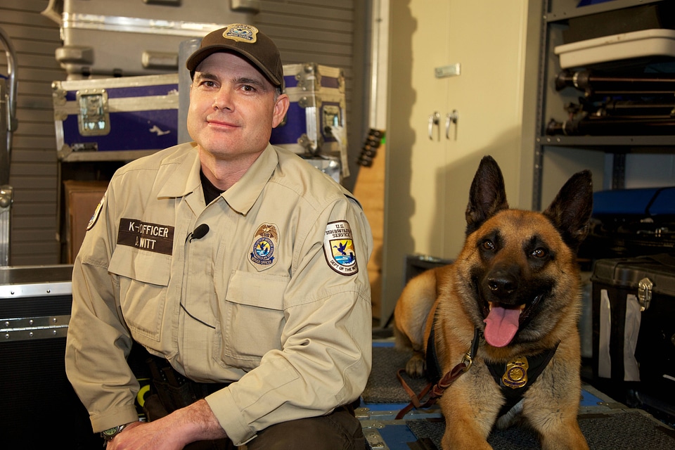 Law enforcement with K-9-2