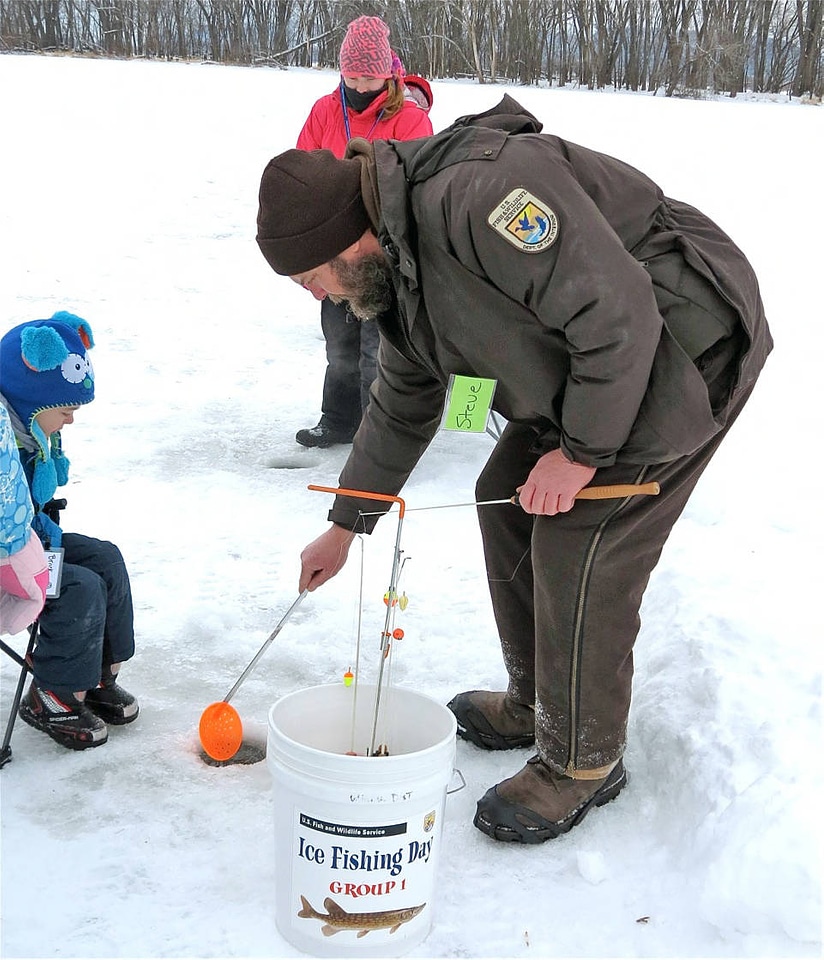 Youth ice fishing event