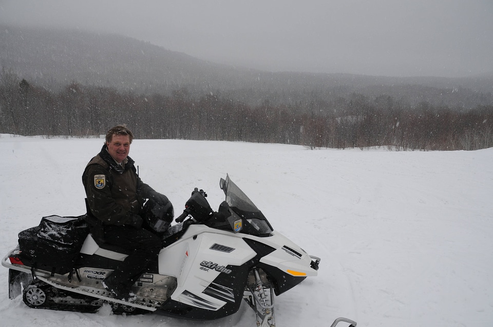Service law enforcement by snowmobile-1