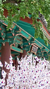 Festival flag door