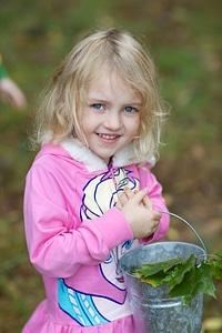 Collecting leaves photo