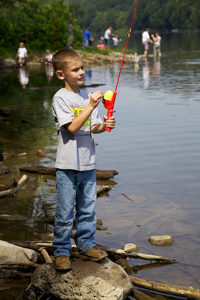 Young boy fishing-3