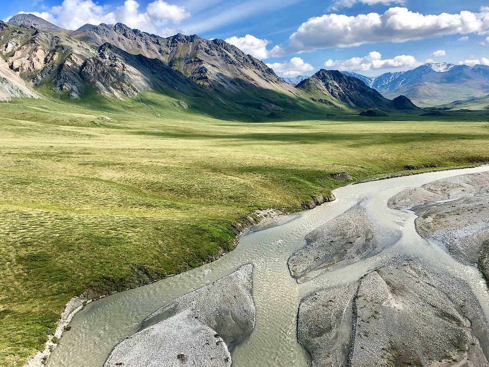 Braided streams in Alaska 
