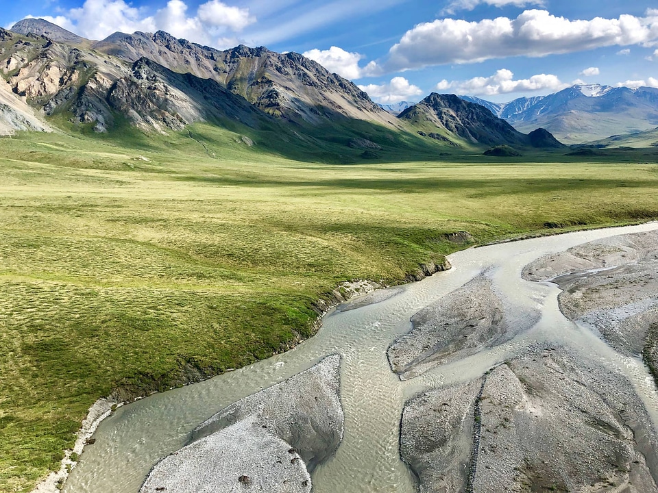 Braided streams in Alaska photo