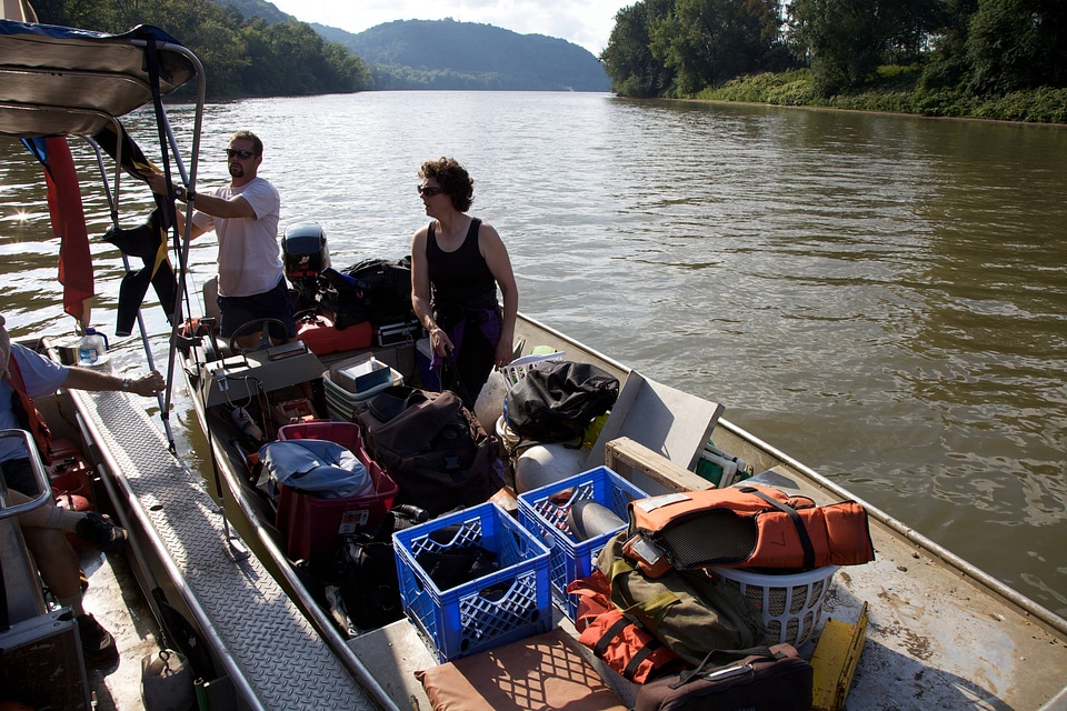Scuba diving for freshwater mussel survey-1