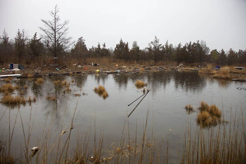 Storm debris on the refuge