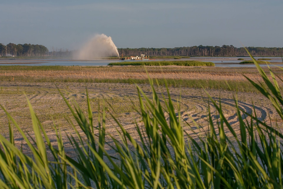 Dredge boat in marsh-1