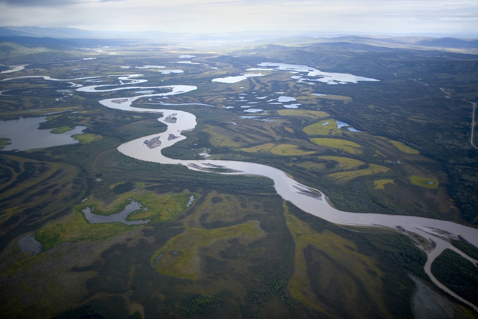 Aerial shot Tetlin National Wildlife Refuge