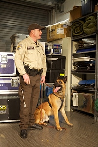 Law enforcement with K-9-2