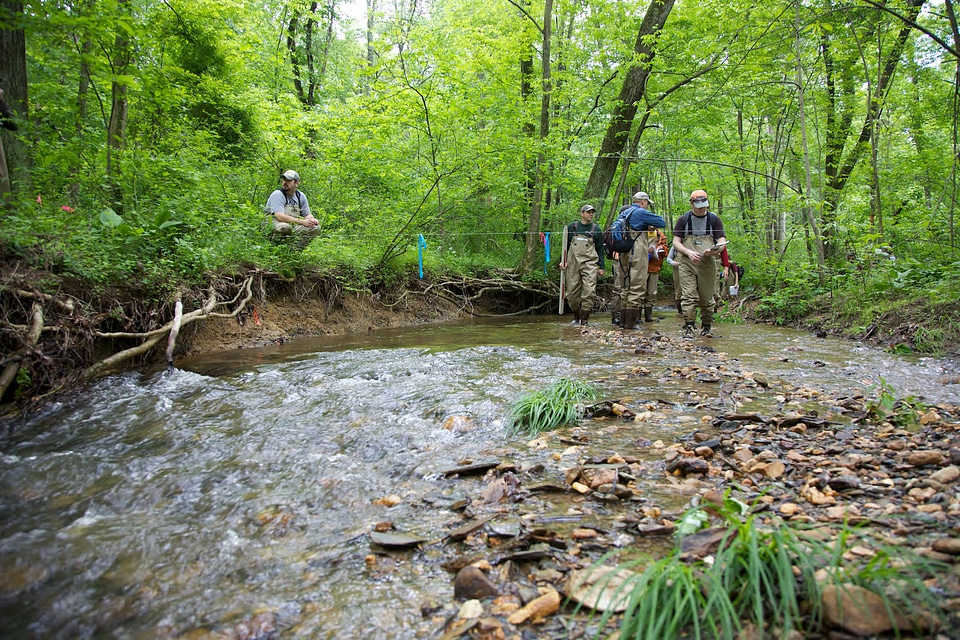 FWS employees surveying and assessing rivers and streams-1