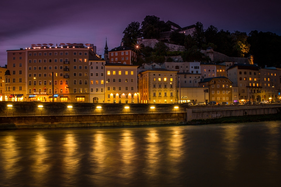Austria historic center lights