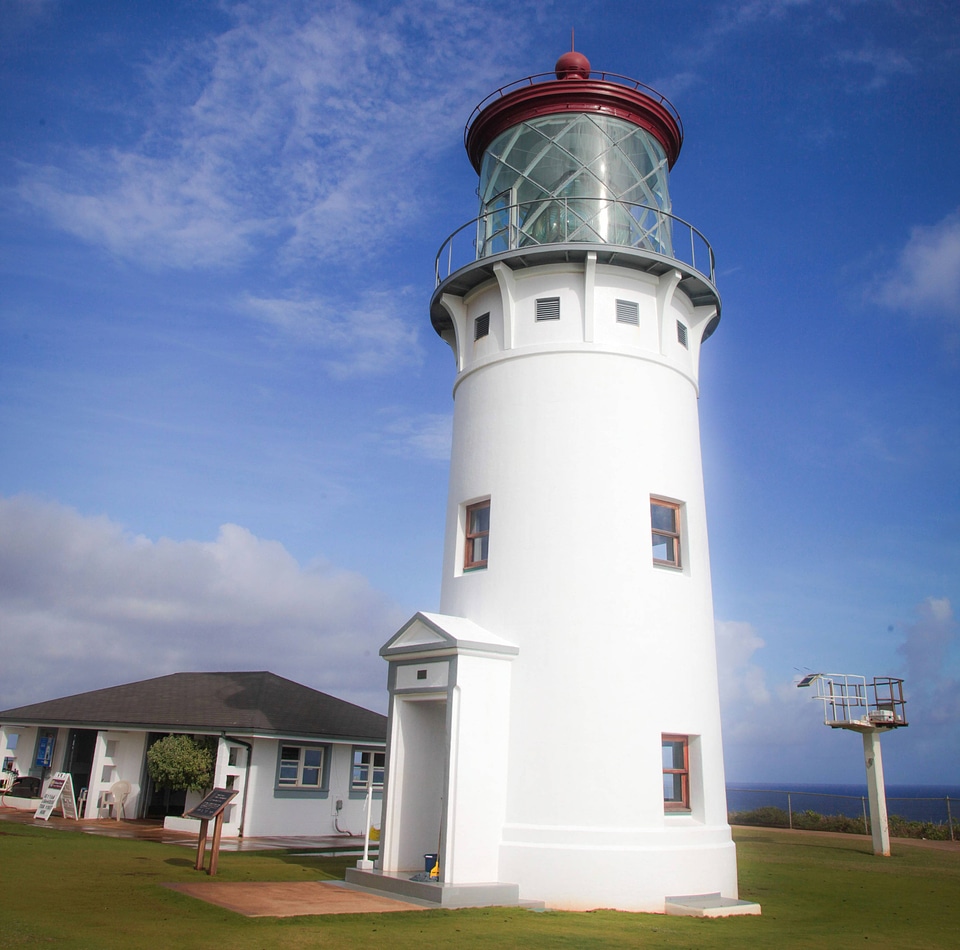Lighthouse and contact station at Kilauea Point Refuge