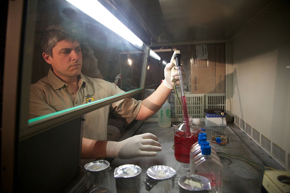 Scientist at Lower Columbia River Fish Health Center-1
