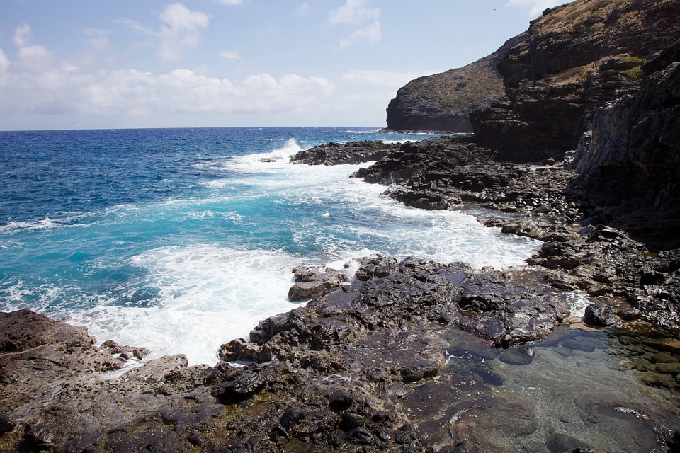 Ocean swells, Nihoa Island