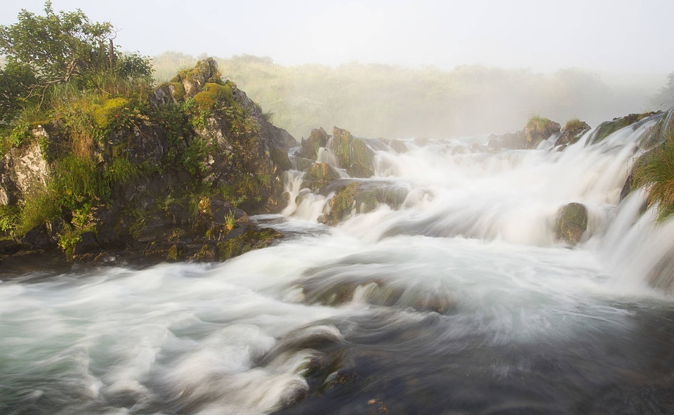 Small cascade begins the Dog Salmon Falls