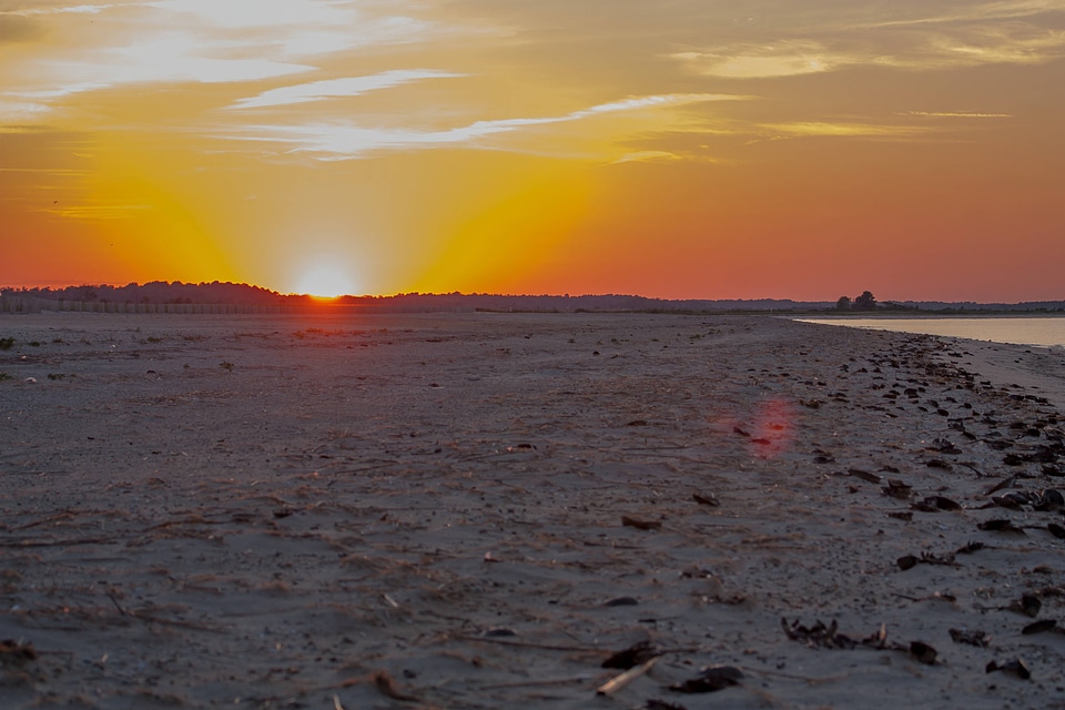 Beach at sunset at Prime Hook NWR-3