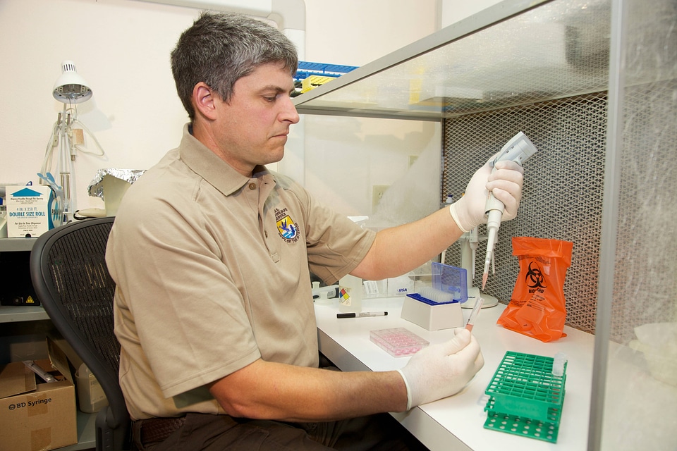 Scientist at Lower Columbia River Fish Health Center-4