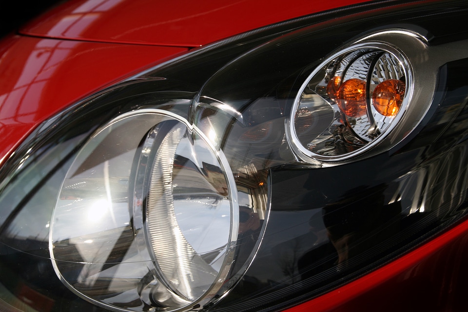 Blinker light bulb shining