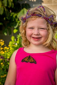 Monarch on little girl-4