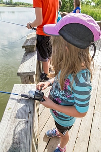 Young girl fishing-1 photo