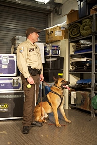 Law enforcement with K-9-4
