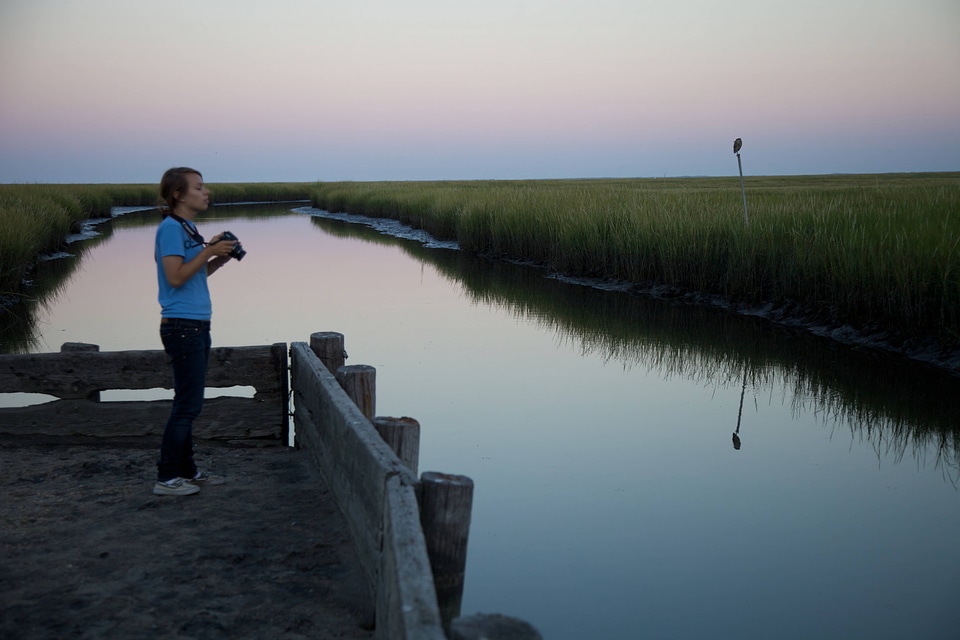 Refuge visitor viewing wildlife
