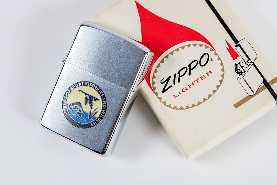Zippo lighters with U.S. Biological Survey logo