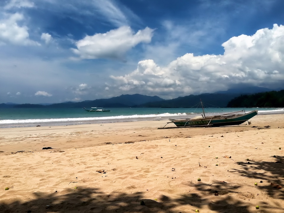 Water beach mountains