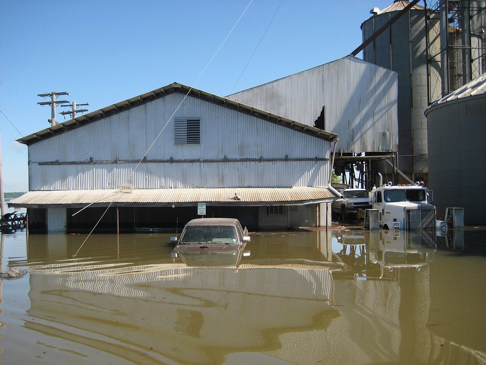 Flooded Farm equipment
