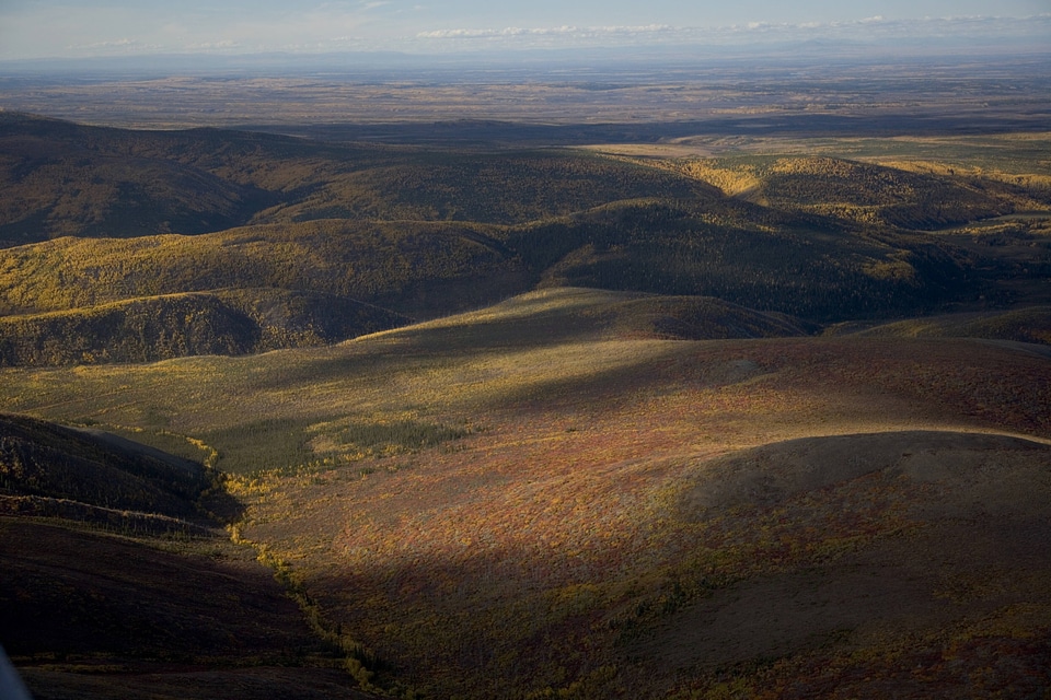 An aerial view of Yukon Flats National Wildlife Refuge