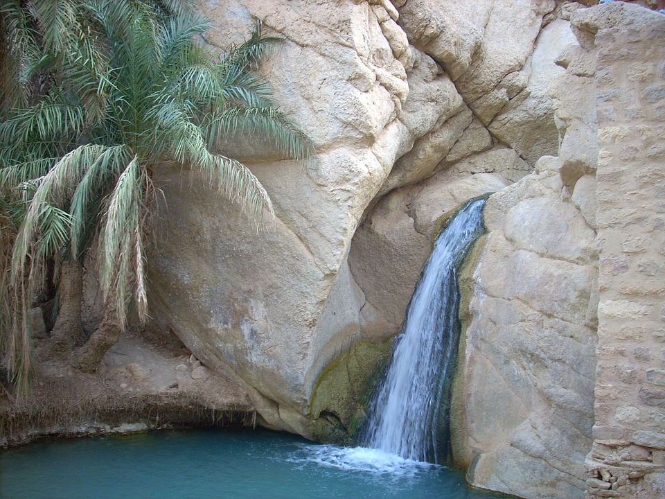 Waterfall nature outside