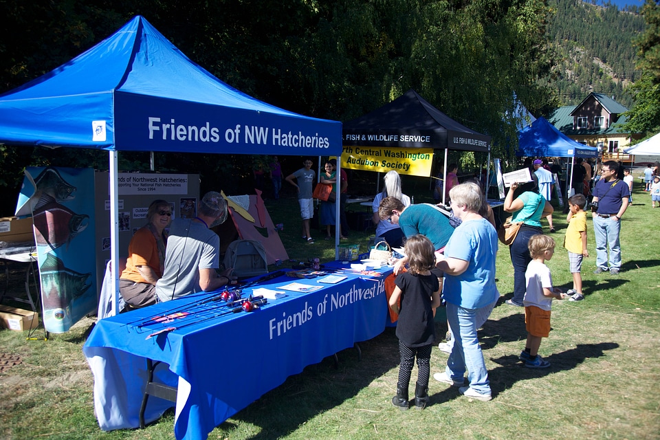 Wenatchee River Salmon Festival fishing exhibit