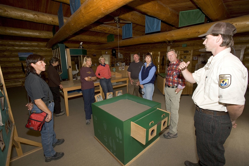 U.S. Fish and Wildlife Service employee talking to visitors at Tetlin National Wildlife Refuge-2