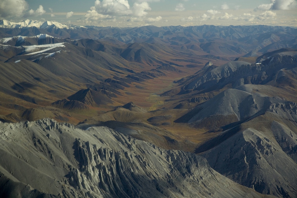 Rugged mountain ranges
