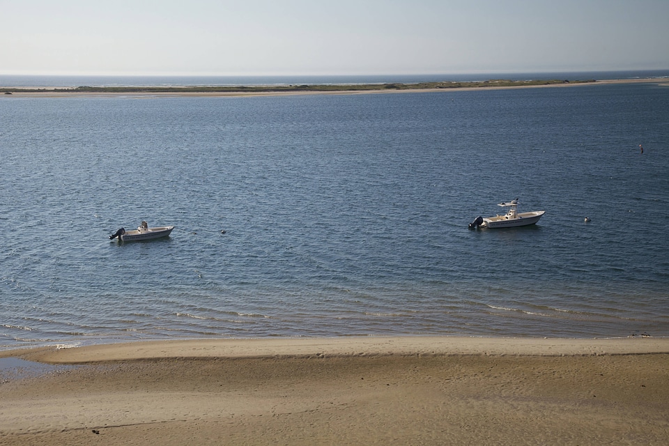 Boats offshore at  Monomoy NWR