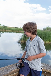 Young boy fishing-1 photo