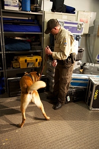 Law enforcement with K-9-6