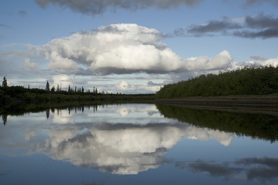 Reflection on the water