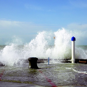 Stormy weather coast