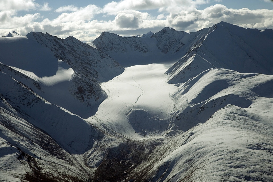 Mountains covered with snow