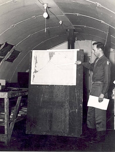 Military meeting in Quonset Hut