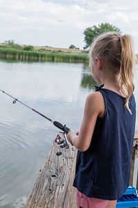 Young girl fishing-3