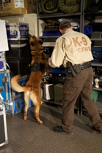 Law enforcement with K-9-2