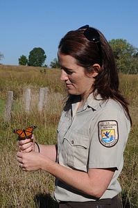 USFWS employee holds Monarch butterfly-3