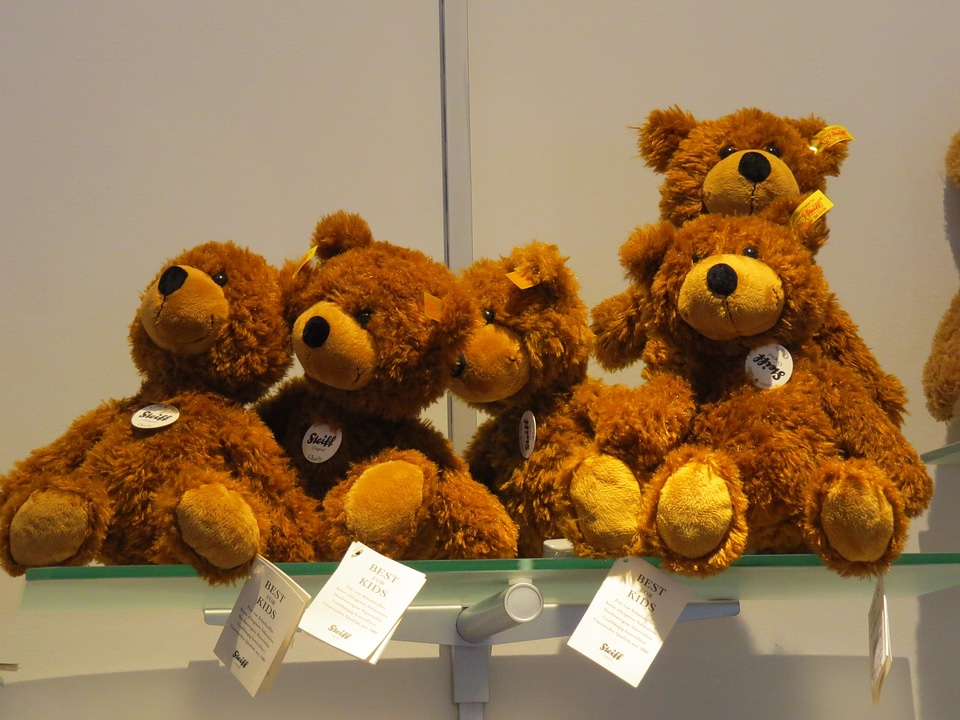 Soft toy teddy bear snuggle