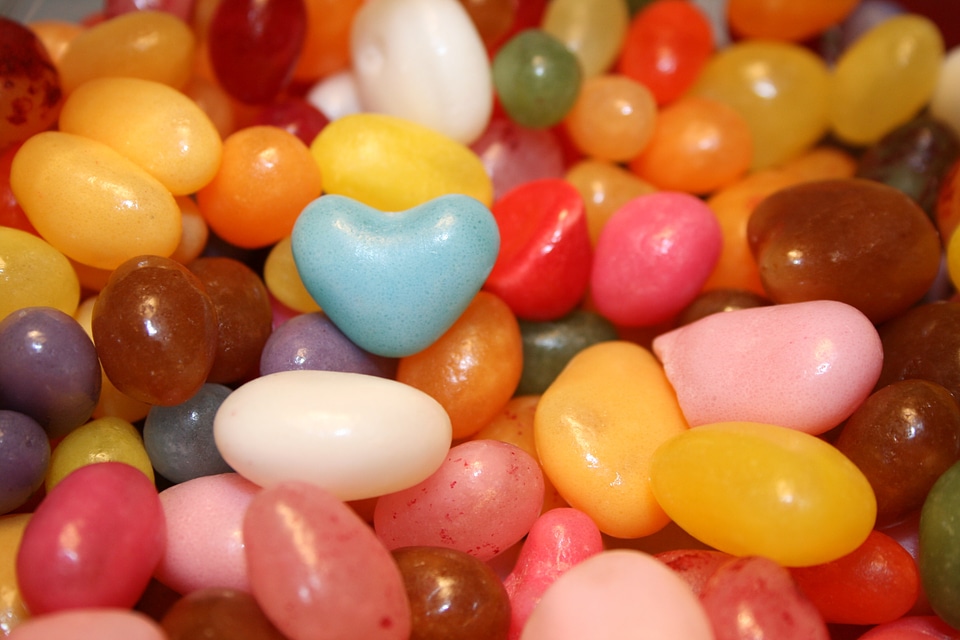 Colorful hand made sweets heart