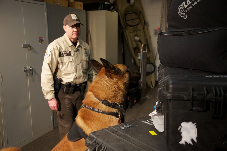 Law enforcement with K-9-2