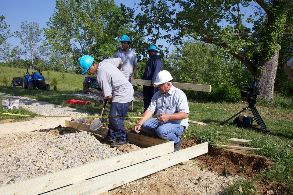 Construction of outdoor classroom-1