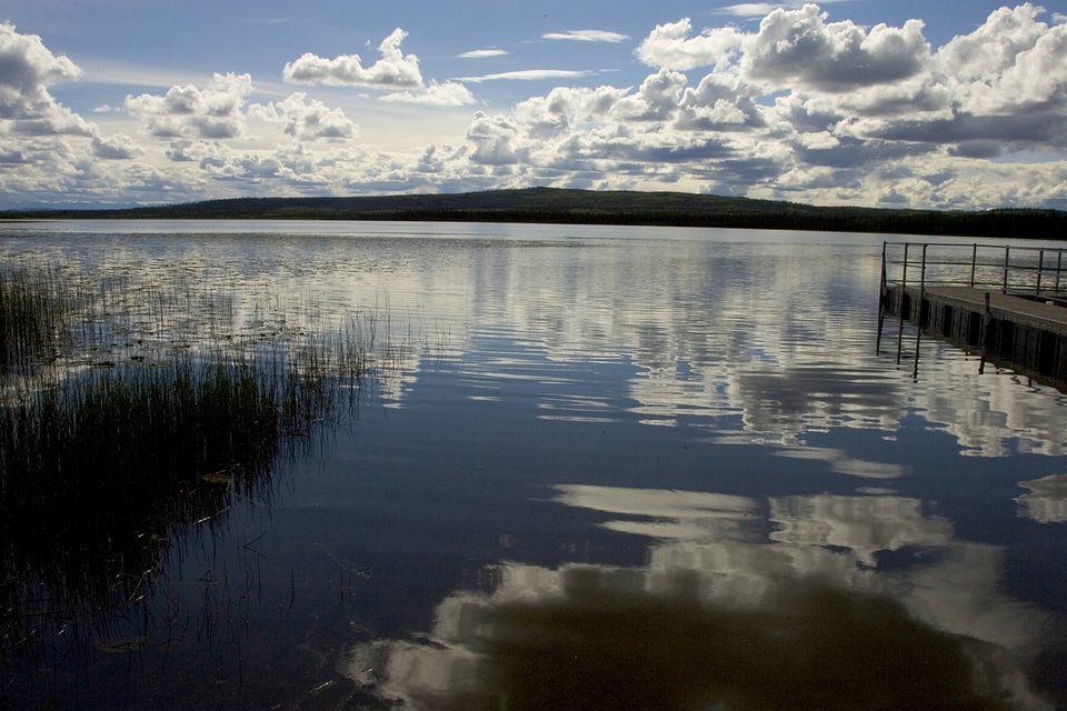 Reflection of clouds on lake at Tetlin National Wildlife Refuge