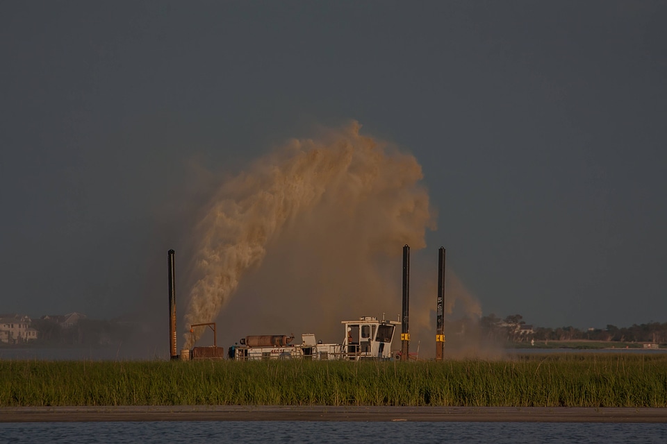 Dredge boat in marsh-1